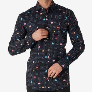 OppoSuits Pac-Man Long Sleeve Shirt size XL Cotton Blend NWT
